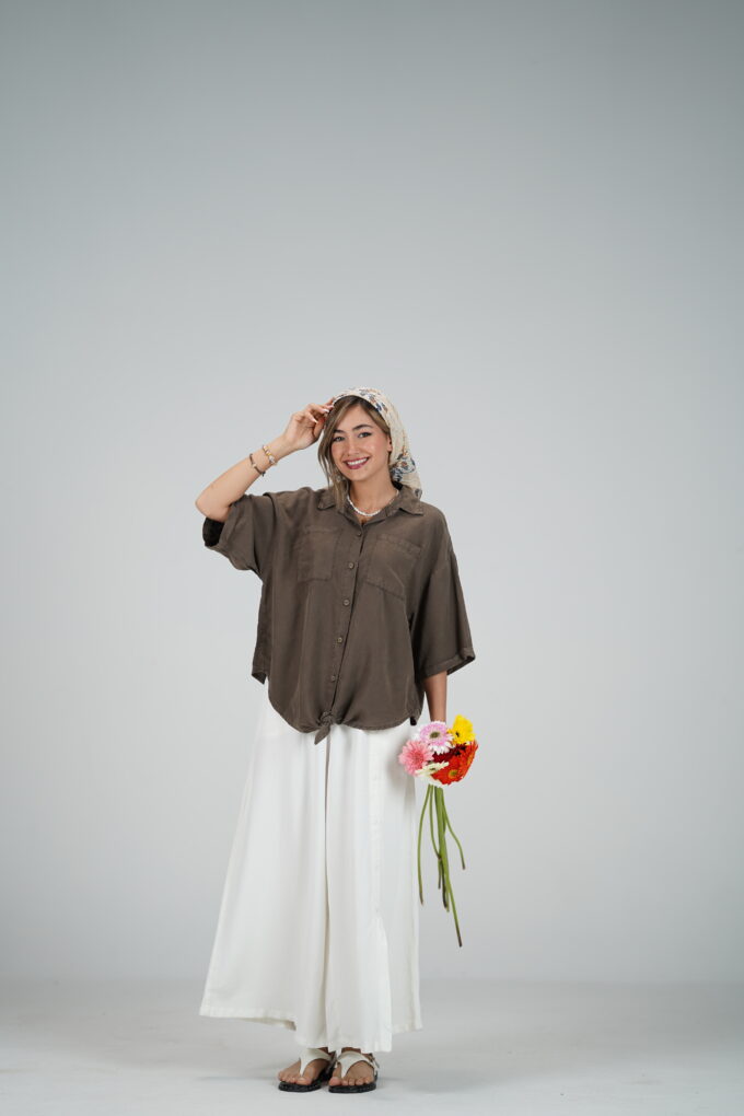شومیز سیلک جلوگره آتیه کد 2421/391 - Image 4