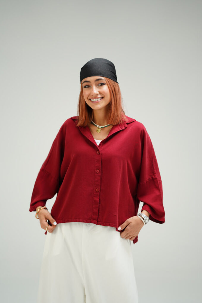 شومیز تافته کد 2423383 - Image 4