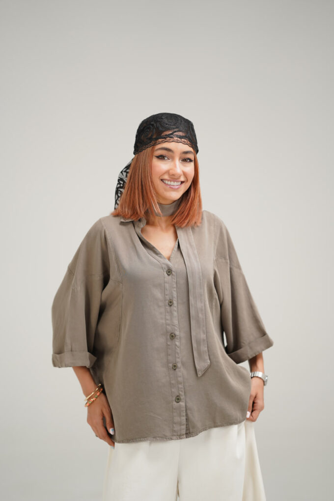 شومیز کروات دار جیوا - Image 4