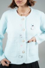 ژاکت موهر کلدوزی شده بهاوی 1600020 - Image 3